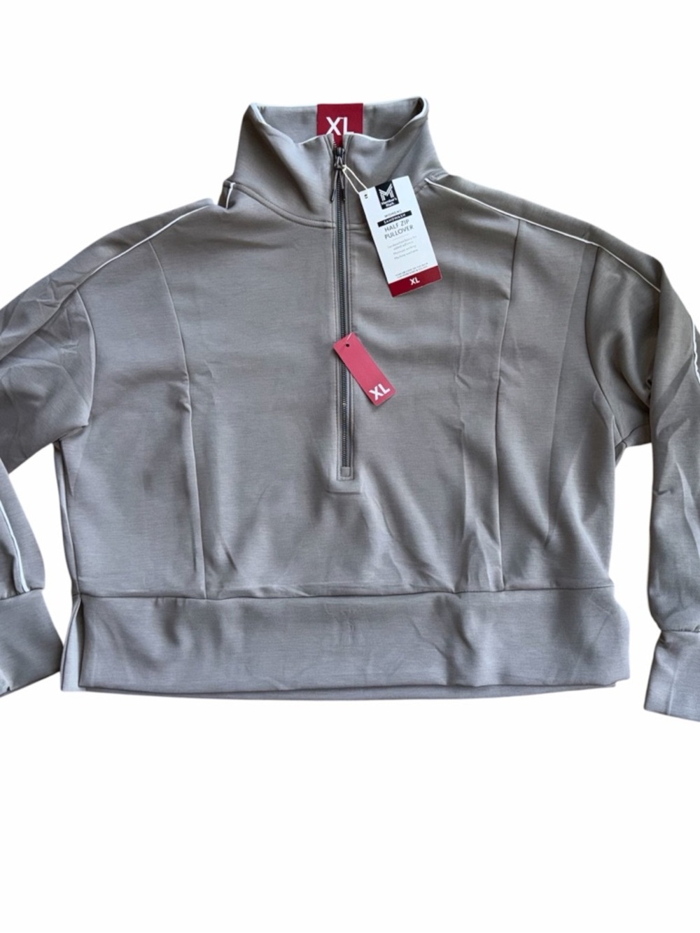 Member’s Mark Women’s Sandwash Half Zip Pullover Sweatshirt Crop Size XL